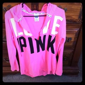 Victoria’s Secret Pink neon pink tunic/sweatshirt